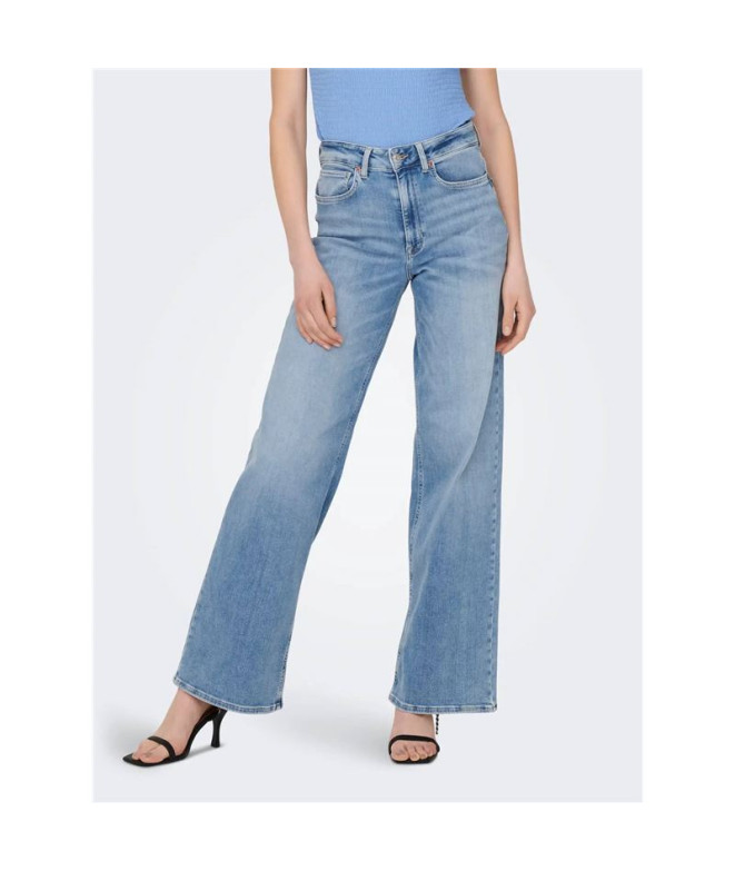 Pantalon Only Onlmadison Blush Hw Wide Dnm...