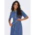 Vestido Only Onllana Ss Long Dnm Rea258 Noos Medium Blue Denim Mujer