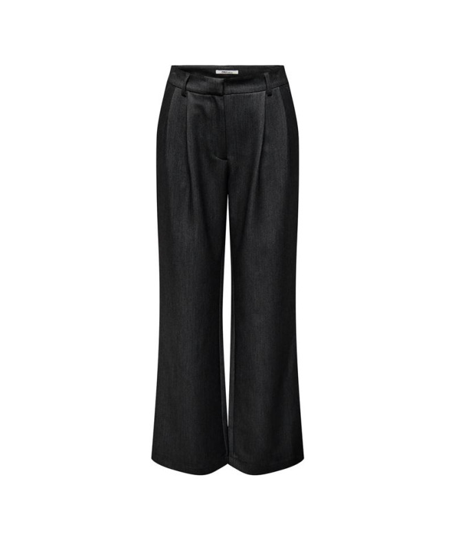Pantalón Only Onlhattie Hw Pleat Mel Str Tlr Noos Black Mujer
