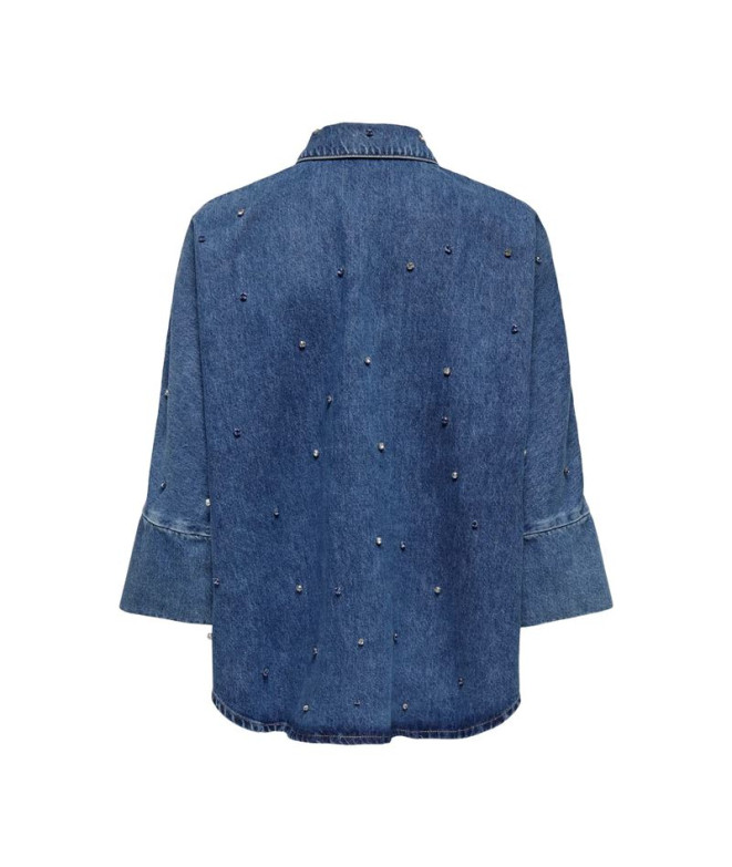 Camisa Only Onlgrace 3/4 Rhinestone Mb Dnm noos...