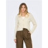 Casaco Only Onlkatia Ls Cabo V-Neck Cardi Knt Nca Whitecap Gray Detail Mulher