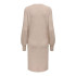 Vestido Only Onlkatia Ls V-Neck Knt Mocha Meringue Detai Mujer