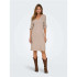 Vestido Only Onlkatia Ls V-Neck Knt Mocha Meringue Detai Mujer