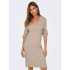 Vestido Only Onlkatia Ls V-Neck Knt Mocha Meringue Detai Mujer