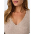 Vestido Only Onlkatia Ls V-Neck Knt Mocha Meringue Detai Mujer