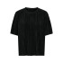 Camiseta Only Onlravenna S/S Plisse Noos Black Mujer