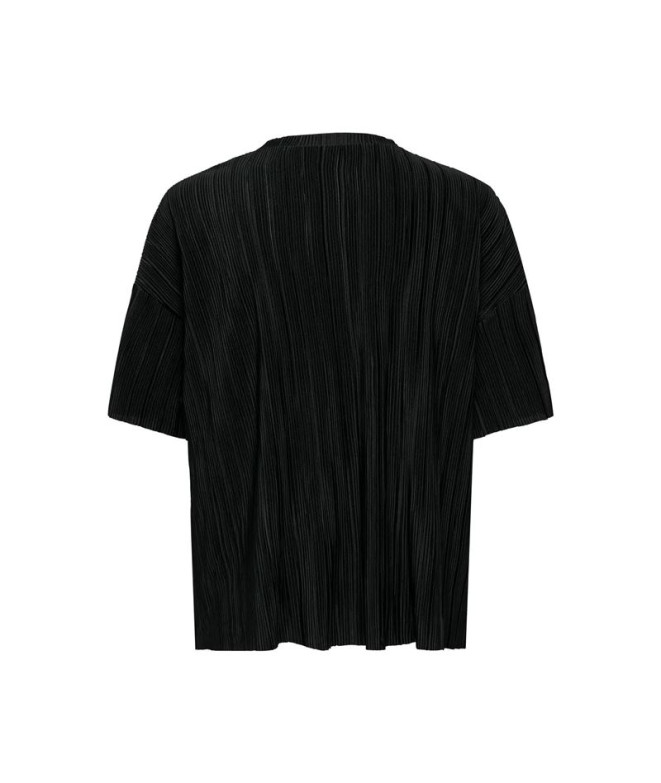 Camiseta Only Onlravenna S/S Plisse Noos Black...