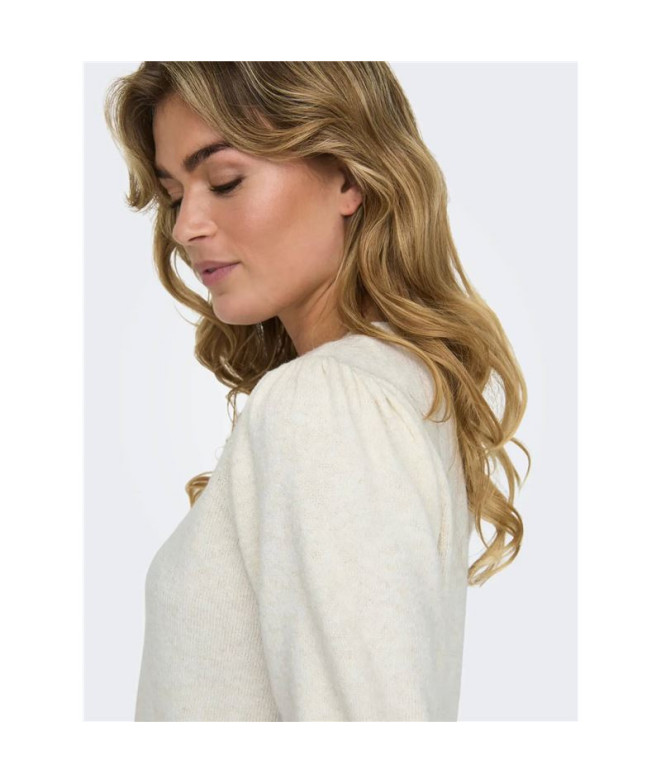 Moletom Only Onlrica Life 2/4 Knt Noos Birch...