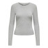 T-shirt Only Onlriley O-Neck L/S Noos Light Grey Melange Femme