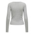 Camiseta Only Onlriley O-Neck L/S Noos Light Grey Melange Mujer