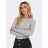 Camiseta Only Onlriley O-Neck L/S Noos Light Grey Melange Mujer