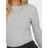 Camiseta Only Onlriley O-Neck L/S Noos Light Grey Melange Mujer