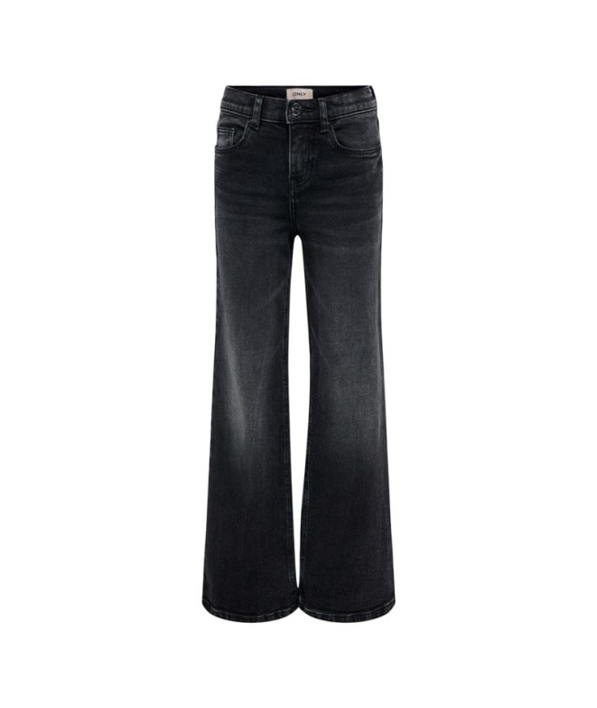 Pantalón Only Kogjuicy Life Wide Leg Dnm Dcc369 Noos Washed Black Infantil