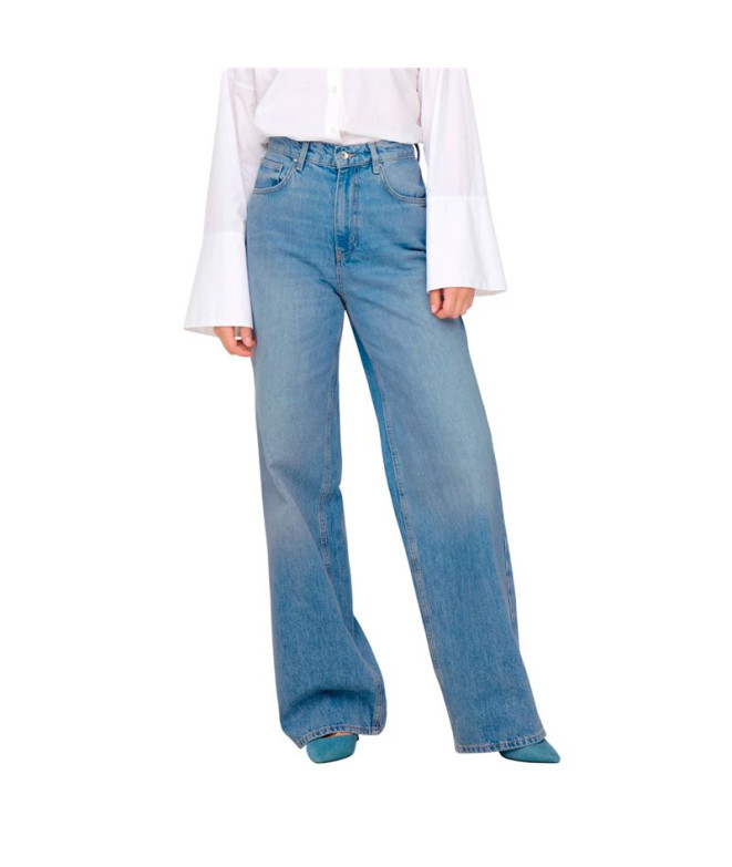 Pantalón Only Onlhope Icon Ex Hw Wide Dnm Cro305 Noos Medium Blue Denim Mujer