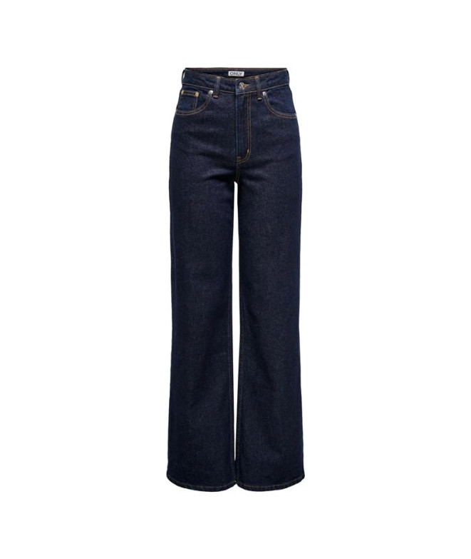 Pantalón Only Onljuicy Hw Wide Rinse Dnm Mas763 Noos Dark Blue Denim Mujer