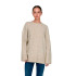 Sweat Only Jdysilja Long Câble Pullov. Knt Oatmeal :Melan Femme
