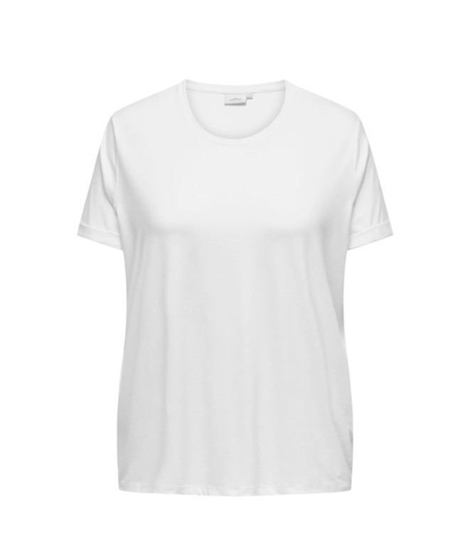 Camiseta Only Carmoster S/S Fold Up Noos White Mujer