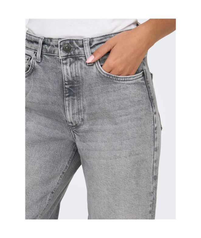 Calça Only Onljuicy Hw Wide Leg Rea707 Dnm Noos...