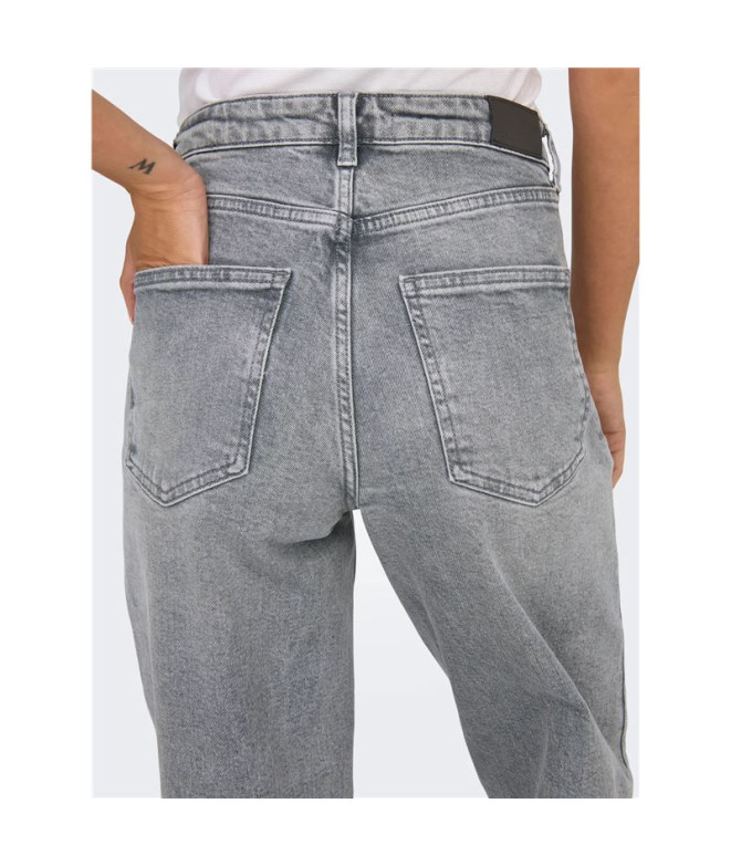 Calça Only Onljuicy Hw Wide Leg Rea707 Dnm Noos...