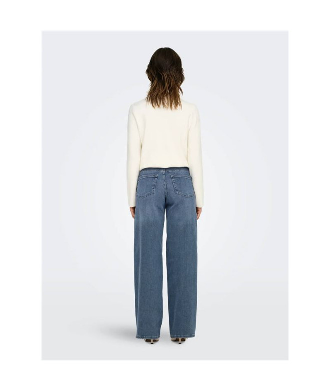 Pantalón Only Onlmadison Blush Hw Wide Dnm...
