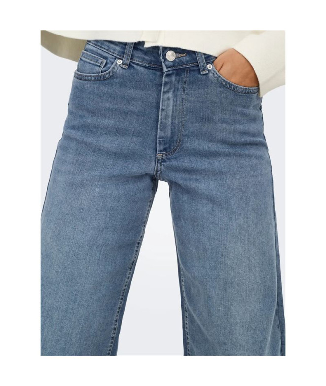 Pantalón Only Onlmadison Blush Hw Wide Dnm...