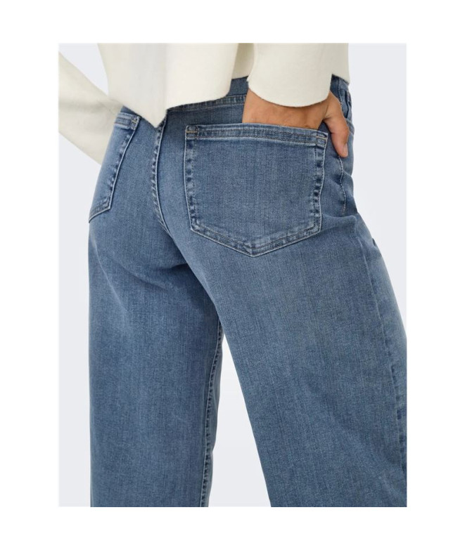 Pantalón Only Onlmadison Blush Hw Wide Dnm...