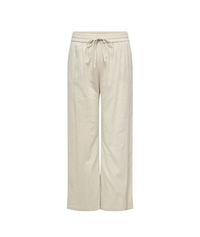 Calça Only Cartizana Algodão Solto S Noos Pumice Stone Mulher