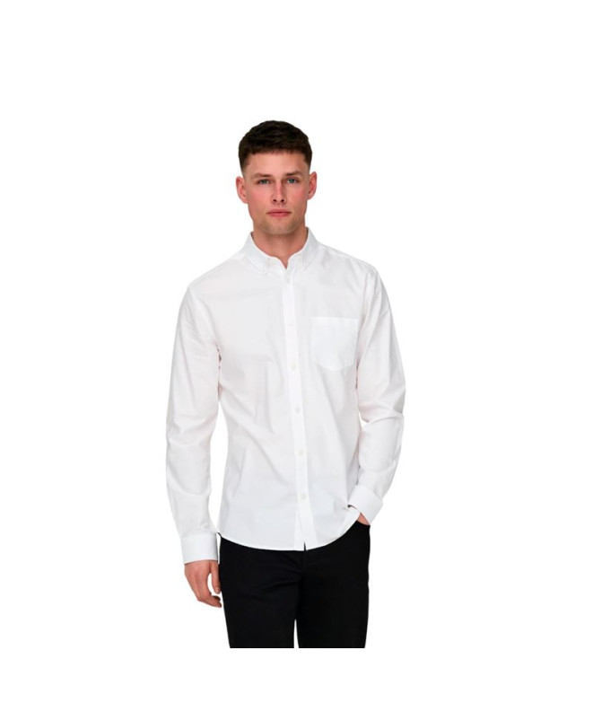 Camisa Only & Sons Onsalvaro Slim Ls Oxford Noos Frml White Hombre