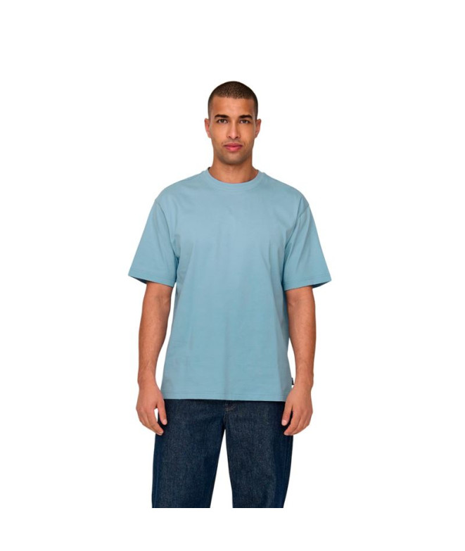 T-shirt Only & Sons Onsfred Life Rlx Ss Noos Glacier Lake Homme