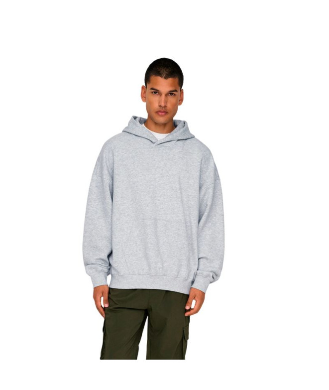 Sudadera Only & Sons Onsturner Life Vtg Ie Noos Light Grey Melange Hombre