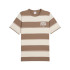 Camiseta Puma Class Striped T Hombre Totally Taupe