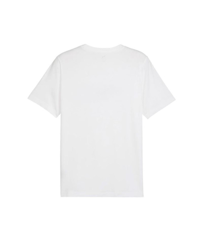 Camiseta Puma Essentials Logo Lab Homem Branco