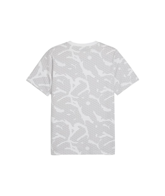 Camiseta Puma Essentials Logo Lab Aop Homem Branco