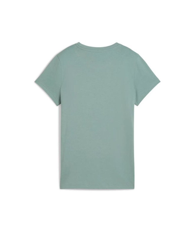 Camiseta Puma Essentials Script Mujer Verde Moon