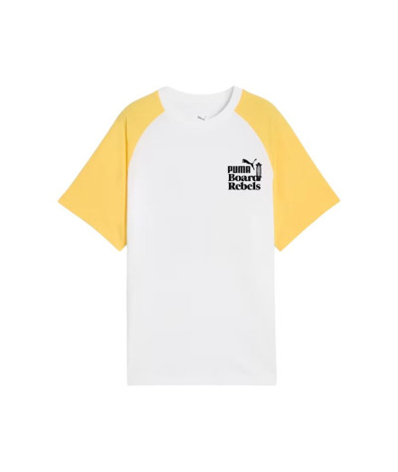 Camiseta Puma Mid90S Graphic Tee I Infantil Blanco/Amarillo