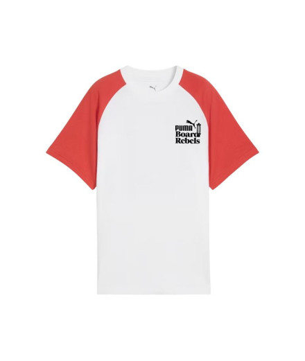 Camiseta Puma Mid90S Graphic Tee I Infantil Blanco/Rojo