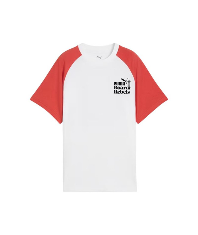 Camiseta Puma Mid90S Graphic Tee I Infantil Branco/Vermelho