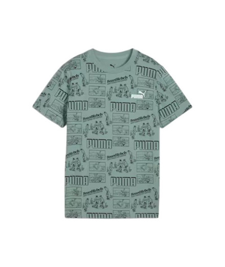 T-shirt Puma Mid90S Aop Tee B Enfant Vert Moon