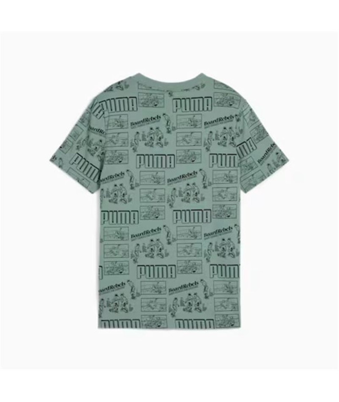 T-shirt Puma Mid90S Aop Tee B Enfant Vert Moon