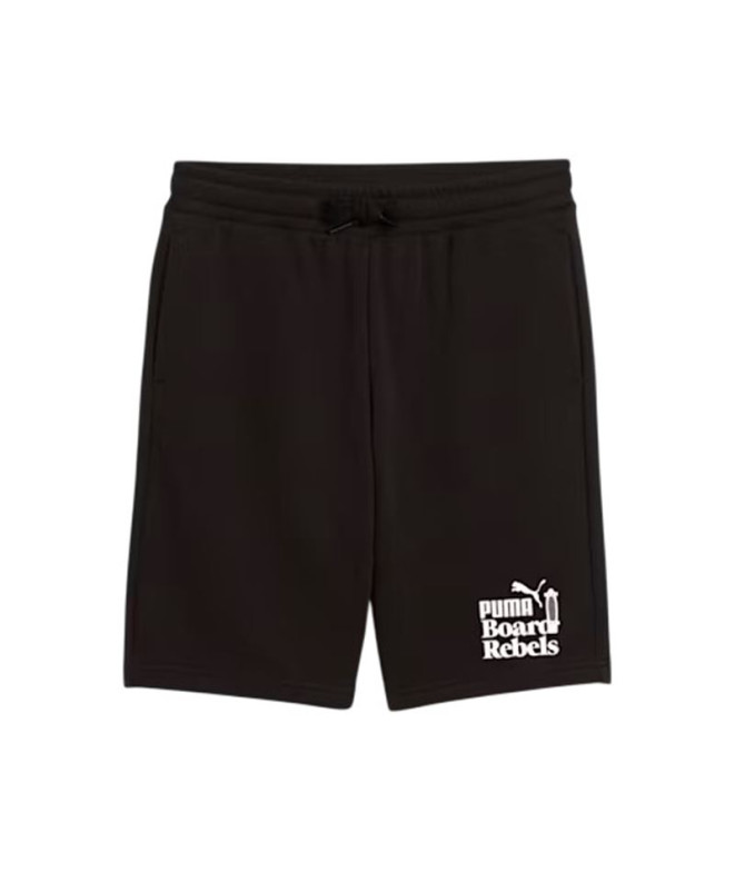 Calça Puma Mid90S Long Shorts T Infantil Preto