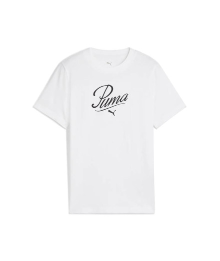 T-shirt Puma Essentials Script Fille Blanc