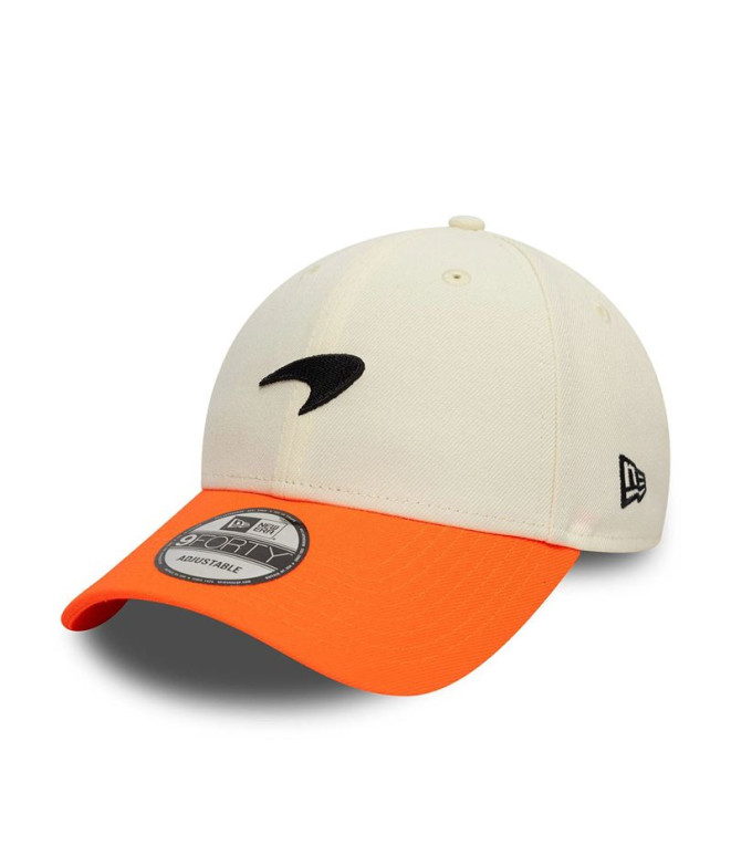 Boné New Era McLaren Racing Contrast Visor 9FORTY Creme Homem