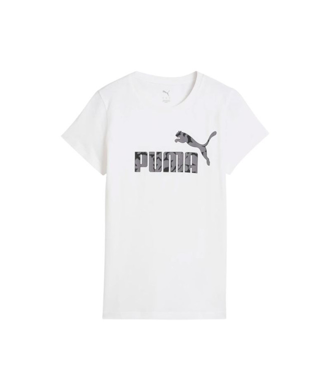 Camiseta Puma Essentials Nature 2.0 Blanco Mujer