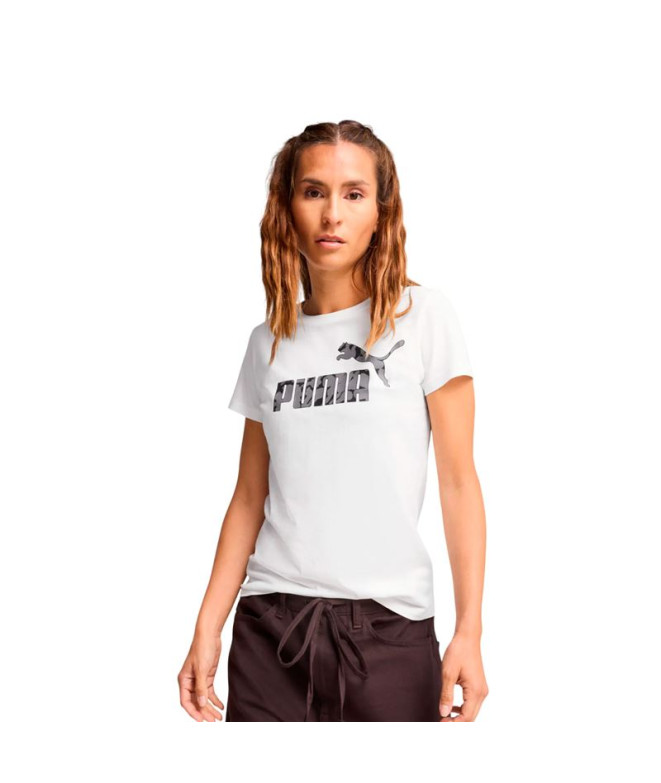 T-shirt Puma Essentials Nature 2.0 Blanc Femme
