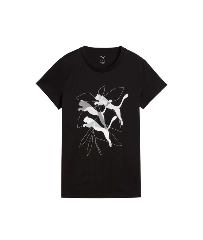 Camiseta Puma Graphics Branded Lea Mulher Preto