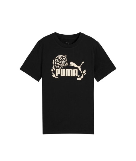 Camiseta Puma Flaming Love Graphic Menina Preto