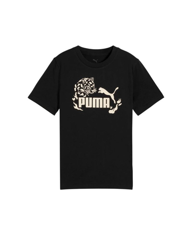 T-shirt Puma Flaming Love Graphic Fille Noir