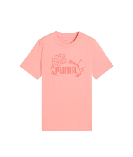 Camiseta Puma Flaming Love Graphic Menina Rosa