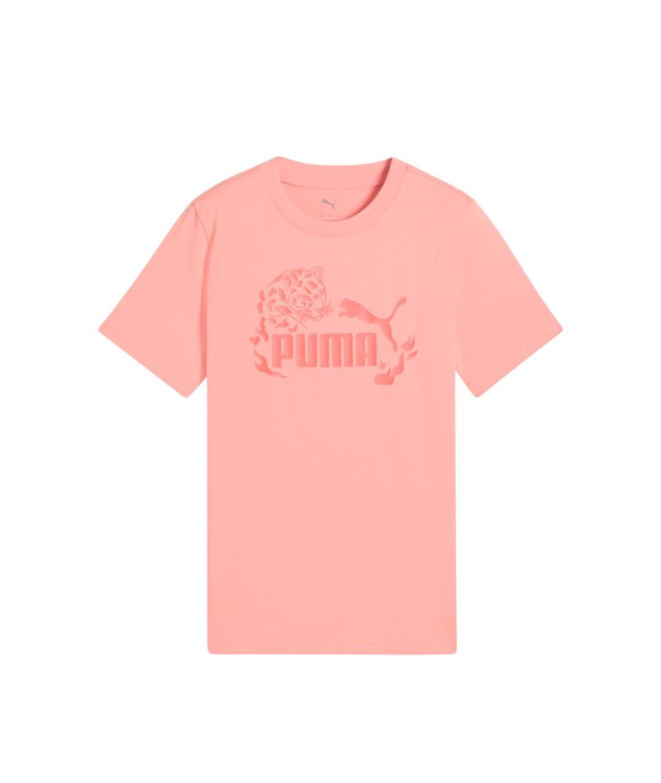 T-shirt Puma Flaming Love Graphic Fille Rose
