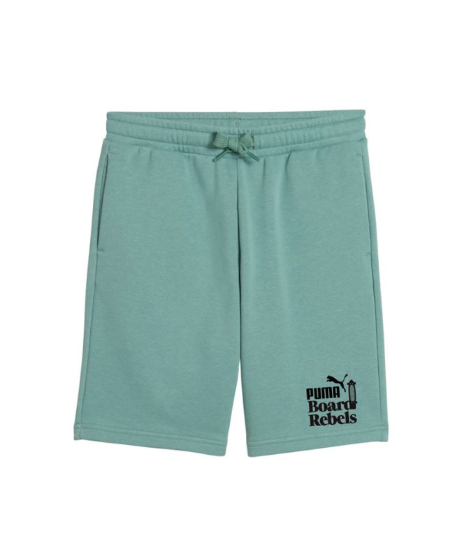 Pantalón Puma Mid90S Long Shorts Infantil Verde